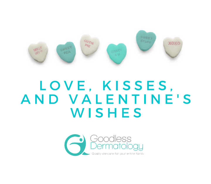 love, kisses, and valentine's wishes.